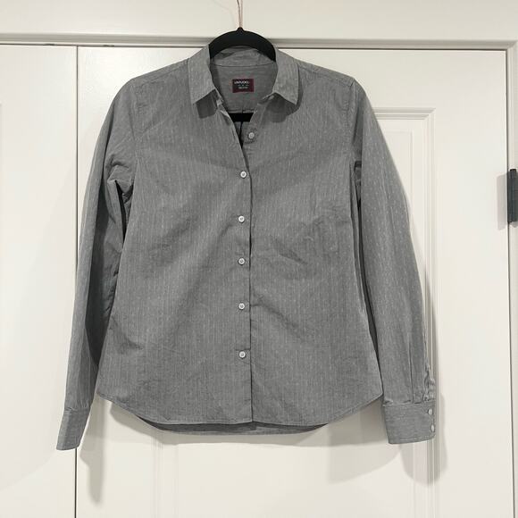 UnTUCKit Men's Grey Long Sleeve Button‎ Down with Small Detail Cotton Size 4 - Picture 1 of 10